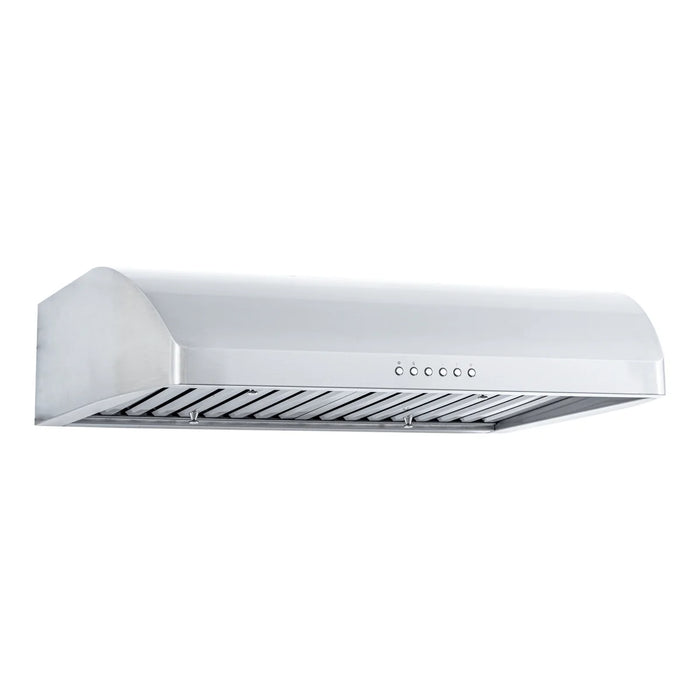 Proline 36 Inch PLJW 125 Undercabinet 900 CFM Stainless Steel Range Hood Side