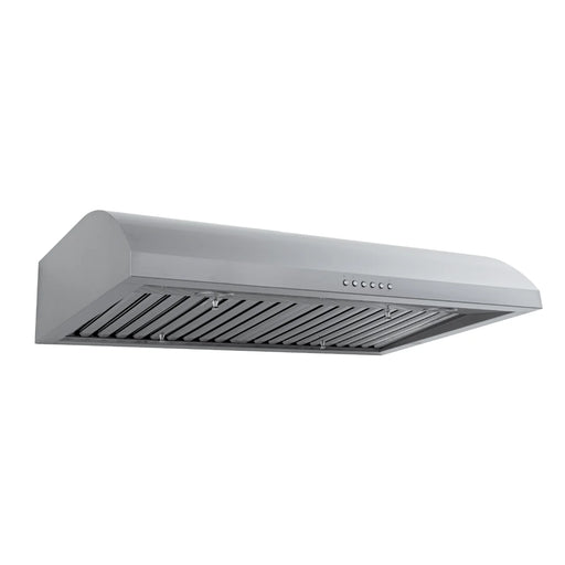 Proline 36 Inch PLJW 133 Undercabinet 900 CFM Stainless Steel Range Hood Side