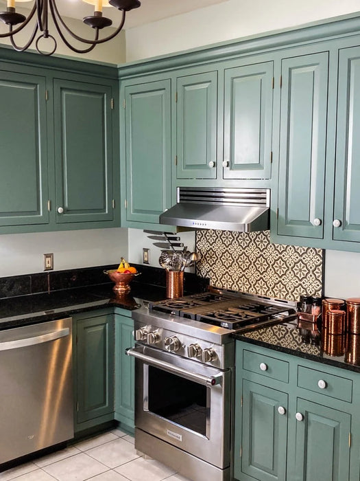 Proline 36 Inch PLJW 185 Slim Undercabinet 600 CFM Black Stainless Range Hood Installed