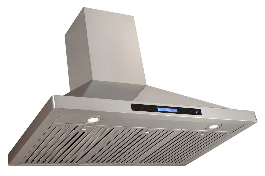 Proline 36 Inch PLSW 520RC Wall Mounted 550 CFM Stainless Steel Range Hood Below