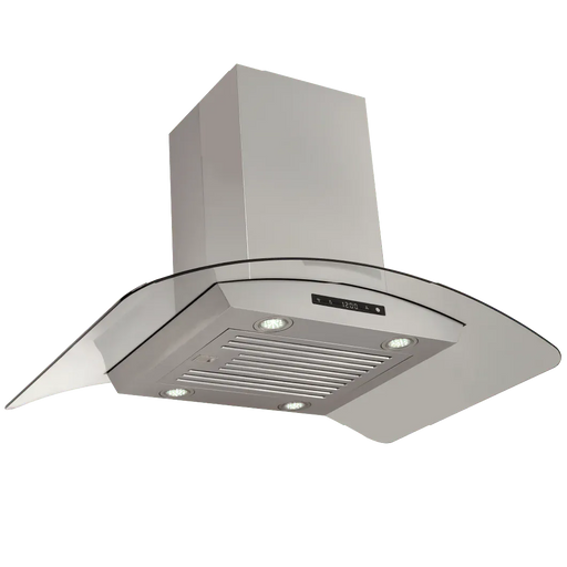 Proline 36 Inch PLSW 543 Wall Mounted 550 CFM Stainless Steel Range Hood Side