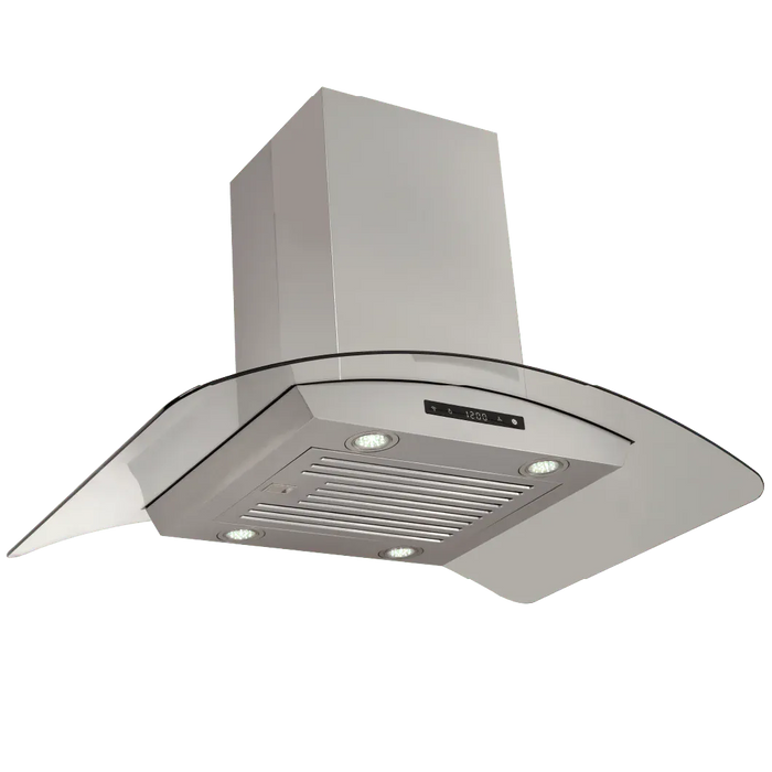 Proline 36 Inch PLSW 543 Wall Mounted 550 CFM Stainless Steel Range Hood Side