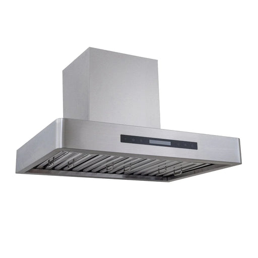 Proline 36 Inch PLSW 755RC Wall Mounted 550 CFM Stainless Steel Range Hood Side
