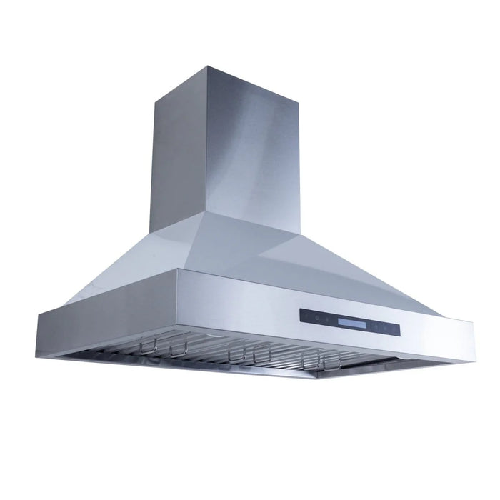 Proline 36 Inch PLSW King Air Wall Mounted 550/1200 CFM Stainless Steel Range Hood Side