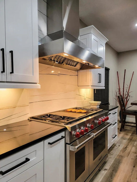 Proline 36 Inch ProVWC Wall Mounted Variable CFM Stainless Steel Range Hood Installed