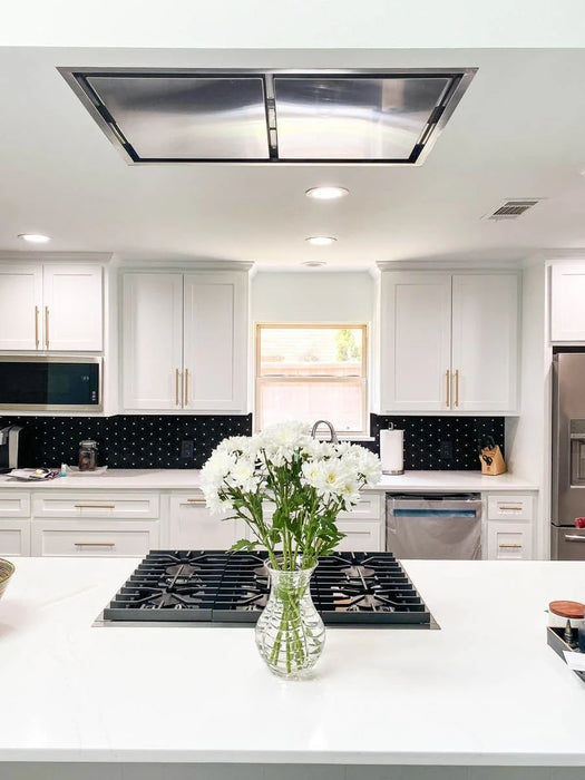 Proline 42 Inch Ceiling Flush 1200 CFM Stainless Steel Range Hood Installed