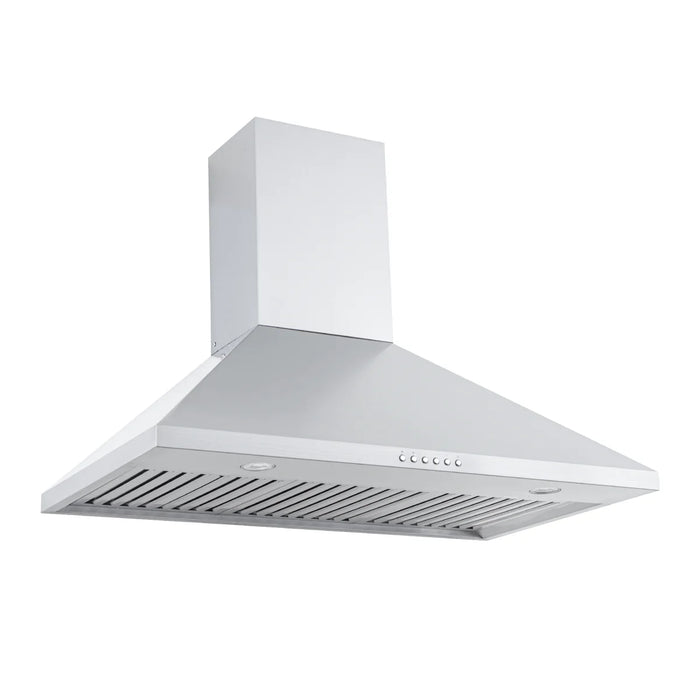 Proline 42 Inch PLGW 129 SC Wall Mounted 900/1200 CFM Stainless Steel Range Hood Side