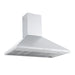 Proline 42 Inch PLGW 129 SC Wall Mounted 900/1200 CFM Stainless Steel Range Hood Side