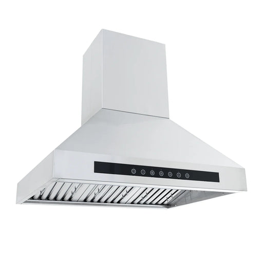 Proline 42 Inch PLJI 102 Island 1200 CFM Stainless Steel Range Hood Side