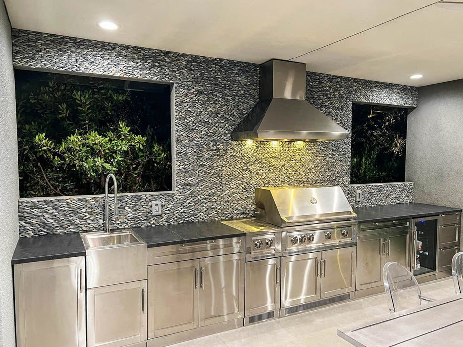 Proline 42 Inch PLJW 109 Wall Mounted 1200 CFM Stainless Steel Range Hood Installed