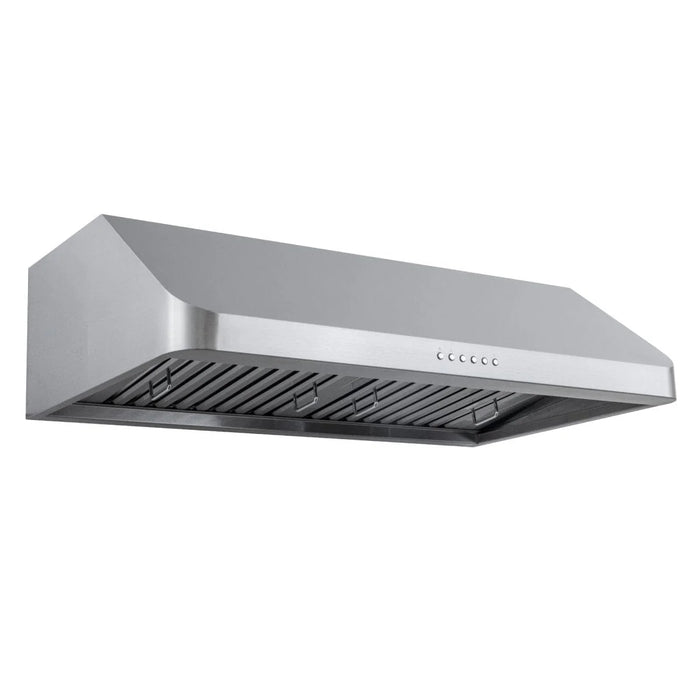 Proline 42 Inch PLJW 121 Undercabinet Stainless Steel Range Hood Side