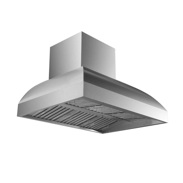 Proline 48 Inch BBQ Pro Wall Mounted 2000 CFM Stainless Steel Range Hood Side