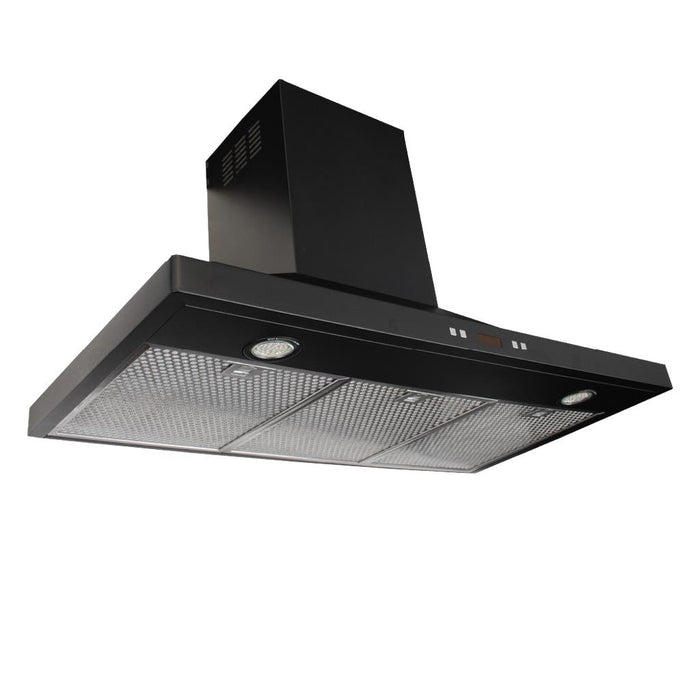Proline 48 Inch PLFW 520 Wall Mounted 1200 CFM Stainless Steel Range Hood Side Black