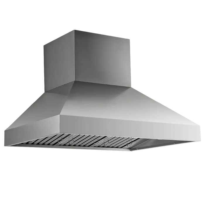 Proline 48 Inch PLGW BBQ Ultra Wall Mounted 2000 CFM Stainless Steel Range Hood Side