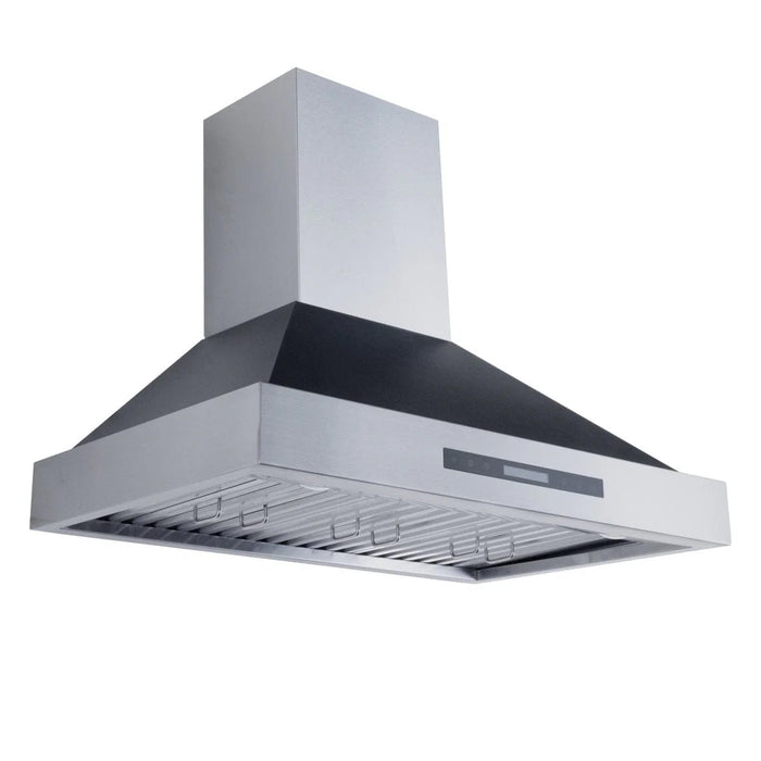 Proline 48 Inch PLSW King Air Wall Mounted 550/1200 CFM Stainless Steel Range Hood Side