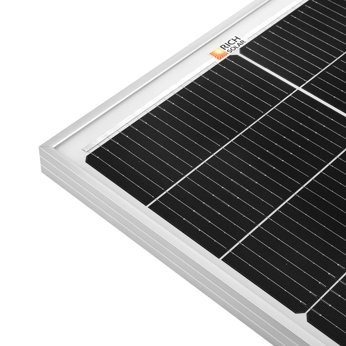 Rich Solar MEGA 100 SLIM | 100 Watt Slim Solar Panel | Compact 12V Off-Grid Narrow Solar Panel for Vans, Overlanders, Boats | 25-Year Output Warranty | UL Certified