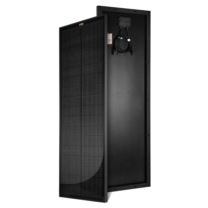 Rich Solar MEGA 100 SLIM | 100 Watt Slim Solar Panel | Compact 12V Off-Grid Narrow Solar Panel for Vans, Overlanders, Boats | 25-Year Output Warranty | UL Certified