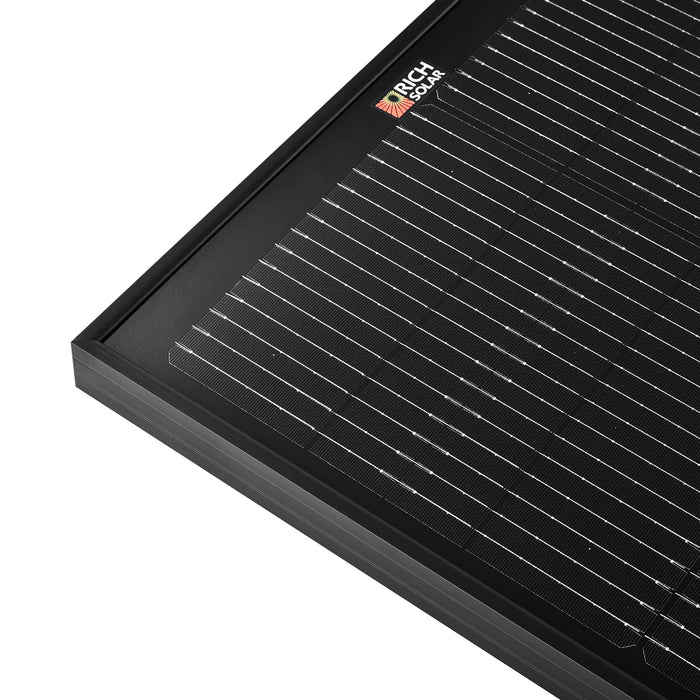 Rich Solar MEGA 100 SLIM | 100 Watt Slim Solar Panel | Compact 12V Off-Grid Narrow Solar Panel for Vans, Overlanders, Boats | 25-Year Output Warranty | UL Certified