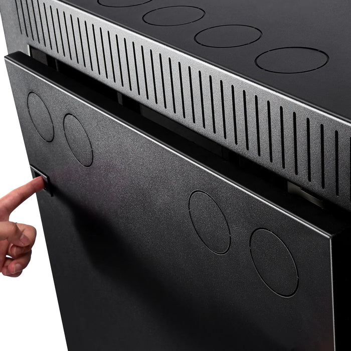 Rich SolarRich Solar ALPHA 5 PRO Battery Server Rack | 6-Slot Enclosed Battery Cabinet | Includes Wheels &amp; 600A Bus Bar Covers | Pre-assembled Back