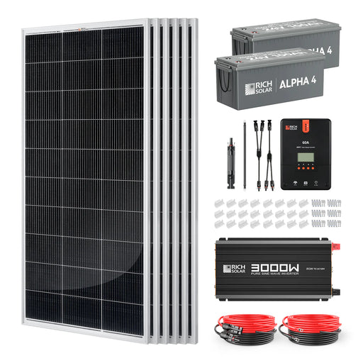 Rich Solar 1200 Watt Complete Solar Kit Main