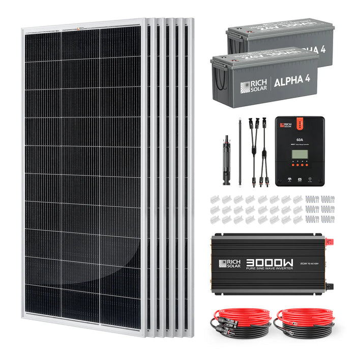 Rich Solar 1200 Watt Complete Solar Kit Main