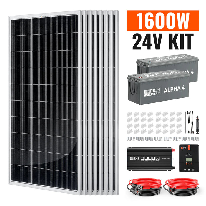 Rich Solar 1600 Watt Complete Solar Kit Main
