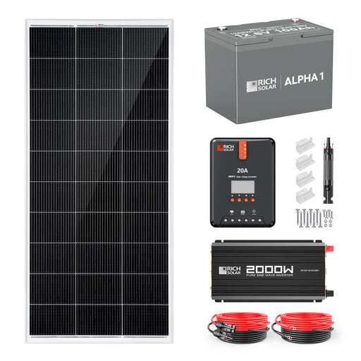 Rich Solar 200 Watt Complete Solar Kit Main