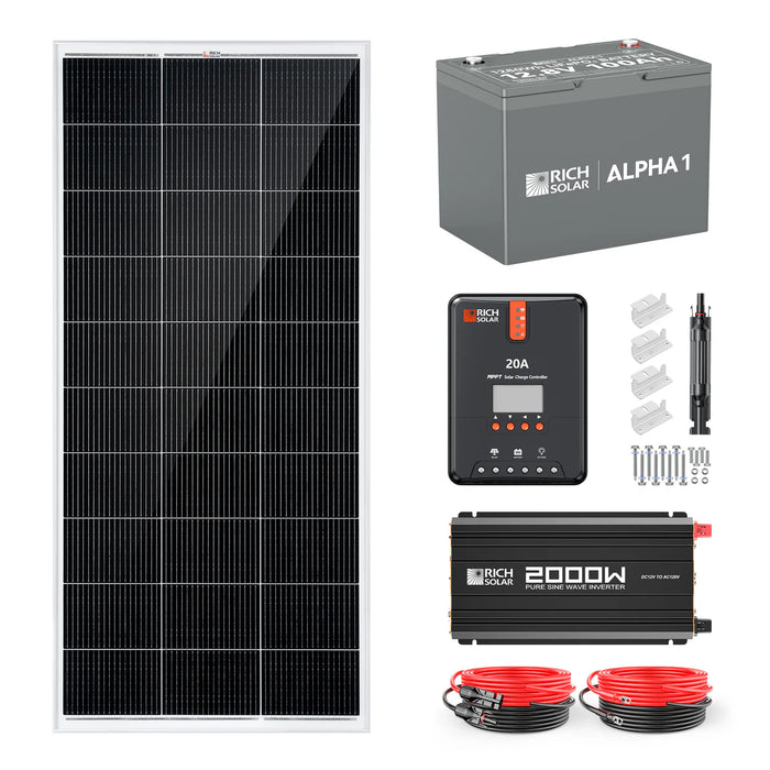 Rich Solar 200 Watt Complete Solar Kit Main
