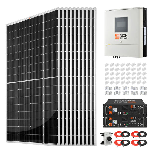 Rich Solar 2500W 48VDC-120VAC Solar Kit Main
