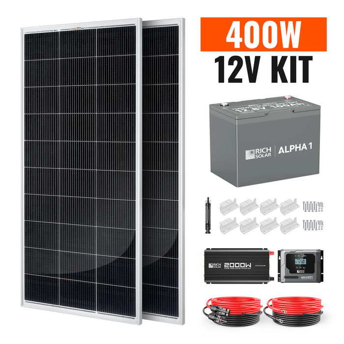 Rich Solar 400 Watt Complete Solar Kit Main