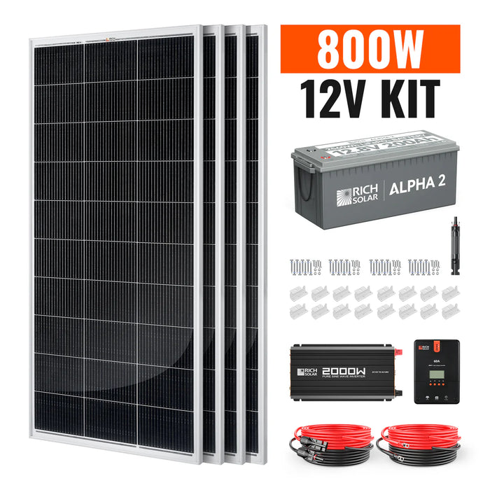 Rich Solar 800 Watt Complete Solar Kit Main