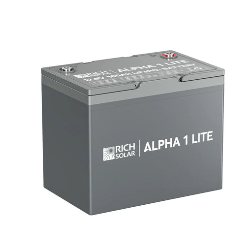 Rich Solar ALPHA 1 LITE | 12V 100Ah LiFePO4 Battery | Lightweight 12V Lithium Battery for RVs, Trailers, Vans, Boats, Off-Grid | 4,000 Lifetime Cycles | Best Value Main