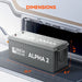 Rich Solar ALPHA 2 | 12V 200Ah LiFePO4 Battery | Powerful 12V Lithium Battery for RVs, Trailers, Vans, Boats, Off-Grid | 5,000 Lifetime Cycles | Bluetooth and Internal Heat Technology Dimensions