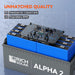 Rich Solar ALPHA 2 | 12V 200Ah LiFePO4 Battery | Powerful 12V Lithium Battery for RVs, Trailers, Vans, Boats, Off-Grid | 5,000 Lifetime Cycles | Bluetooth and Internal Heat Technology Quality