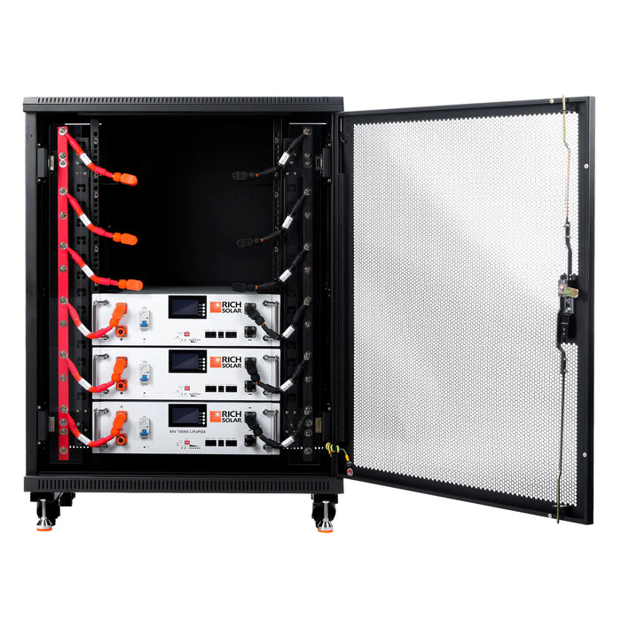 Rich Solar ALPHA 5 | 3 Batteries + Free Rack | 48V 100Ah LiFePO4 Battery | Premium 48V Server Rack Lithium Battery for Residential, Commercial, Off-Grid | 7,000 Lifetime Cycles | Pre-Order Only Main