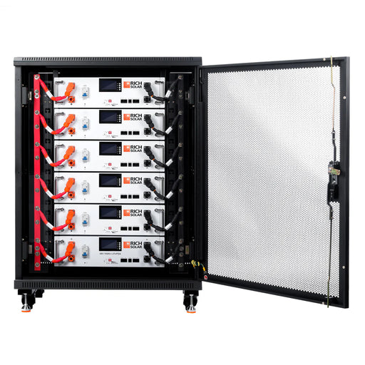Rich Solar ALPHA 5 | 6 Batteries + Free Rack | 48V 100Ah LiFePO4 Battery | Premium 48V Server Rack Lithium Battery for Residential, Commercial, Off-Grid | 7,000 Lifetime Cycles | Pre-Order Only Main