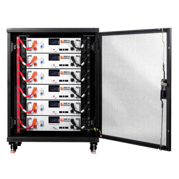 Rich Solar ALPHA 5 | 6 Batteries + Free Rack | 48V 100Ah LiFePO4 Battery | Premium 48V Server Rack Lithium Battery for Residential, Commercial, Off-Grid | 7,000 Lifetime Cycles | Pre-Order Only Main