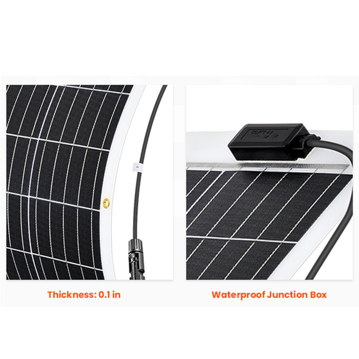 Rich Solar MEGA 100 FLEX | 100 Watt Flexible Solar Panel Thickness