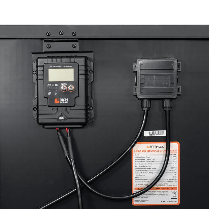 Rich Solar MEGA 200 Portable Briefcase Charging Kit Attached