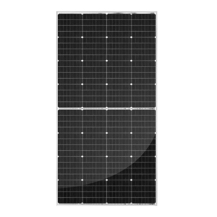 Rich Solar MEGA 250 PRO Silver | 250 Watt 24 Volt Solar Panel | Premium 24V Off-Grid Solar Panel for Campers, Tiny Homes, Cabins | 25-Year Output Warranty Front