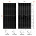 Rich Solar MEGA 550 | 8 Panels | 550 Watt Bifacial Solar Panel | Premium Grid-tie or Off-grid Solar Panel for Residential, Commercial, Agriculture | 25-Year Output Warranty Dimensions