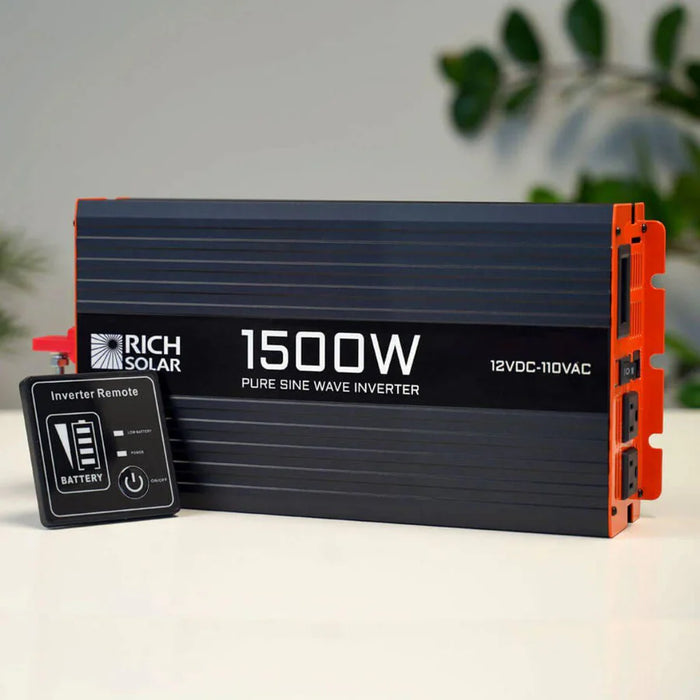 Rich Solar NOVA PURE 1.5K | 1500 (1.5kW) Watt | 12 Volt Industrial Pure Sine Wave Inverter Front