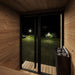 SaunaLife GL4 Outdoor Sauna Kit - Garden Luxury-Series Outdoor DIY Sauna Kit, Thermo-Spruce, up to 4 Persons Inside Night