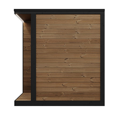 SaunaLife GL4 Outdoor Sauna Kit - Garden Luxury-Series Outdoor DIY Sauna Kit, Thermo-Spruce, up to 4 Persons Side