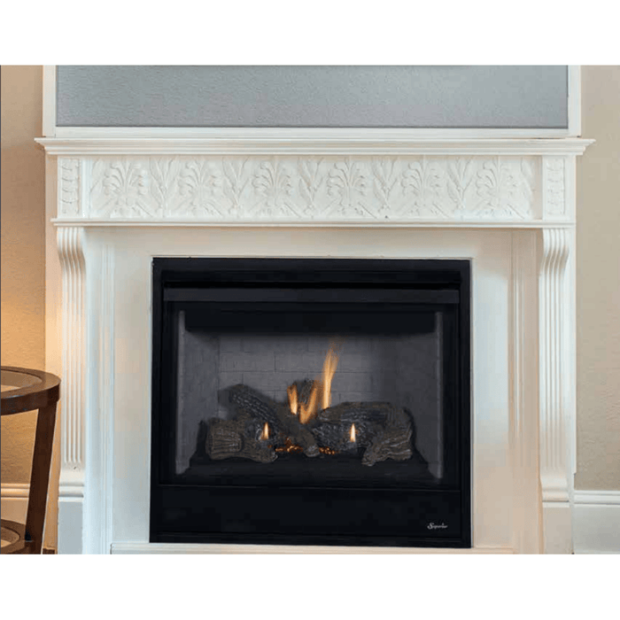 Superior DRT2000 Series 35 Inch Traditional Direct Top Vent Natural Gas Fireplace in Millivolt Ignition