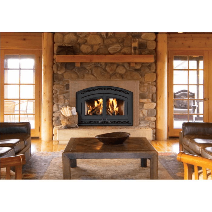 Superior WCT6940 31 Inch Traditional White Stacked Refractory Panels Wood Burning Fireplace