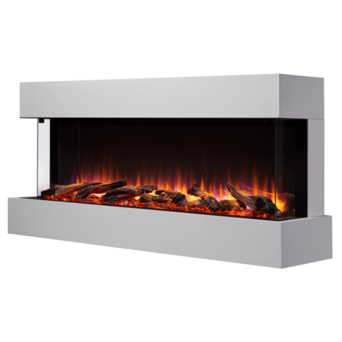 SimpliFire 43 Inch Scion Trinity 3-Sided Linear Built-In Electric Fireplace w/ Mantle