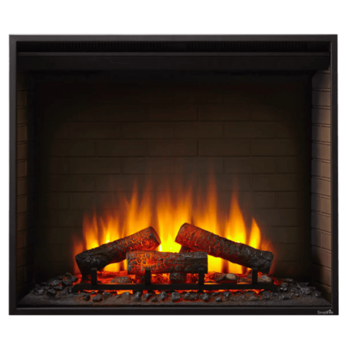 SimpliFire 30 Inch Traditional Built-In Electric Fireplace Front