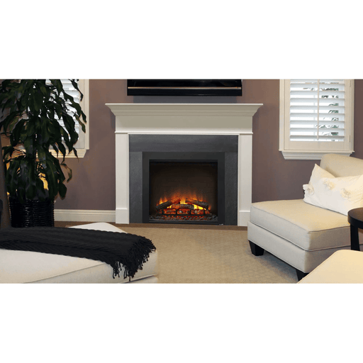 SimpliFire 36 Inch Traditional Built-In Electric Fireplace Attached