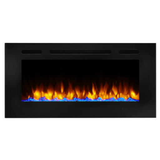 SimpliFire 40 Inch Allusion Linear Wall-Mounted Electric Fireplace Front